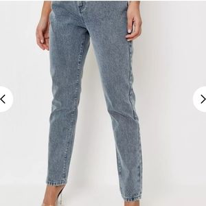 Missguided blue  rip bum  jeans